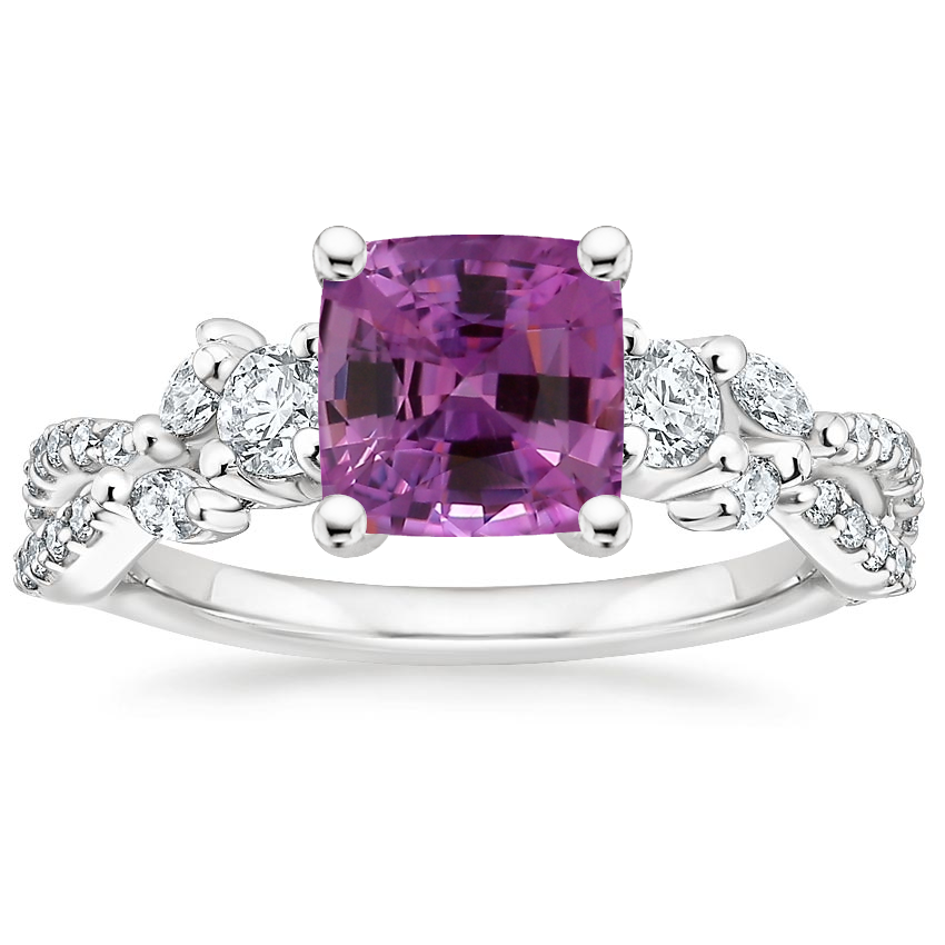 Platinum Luxe Willow Three Stone Diamond Ring (1/2 ct. tw.), large top view