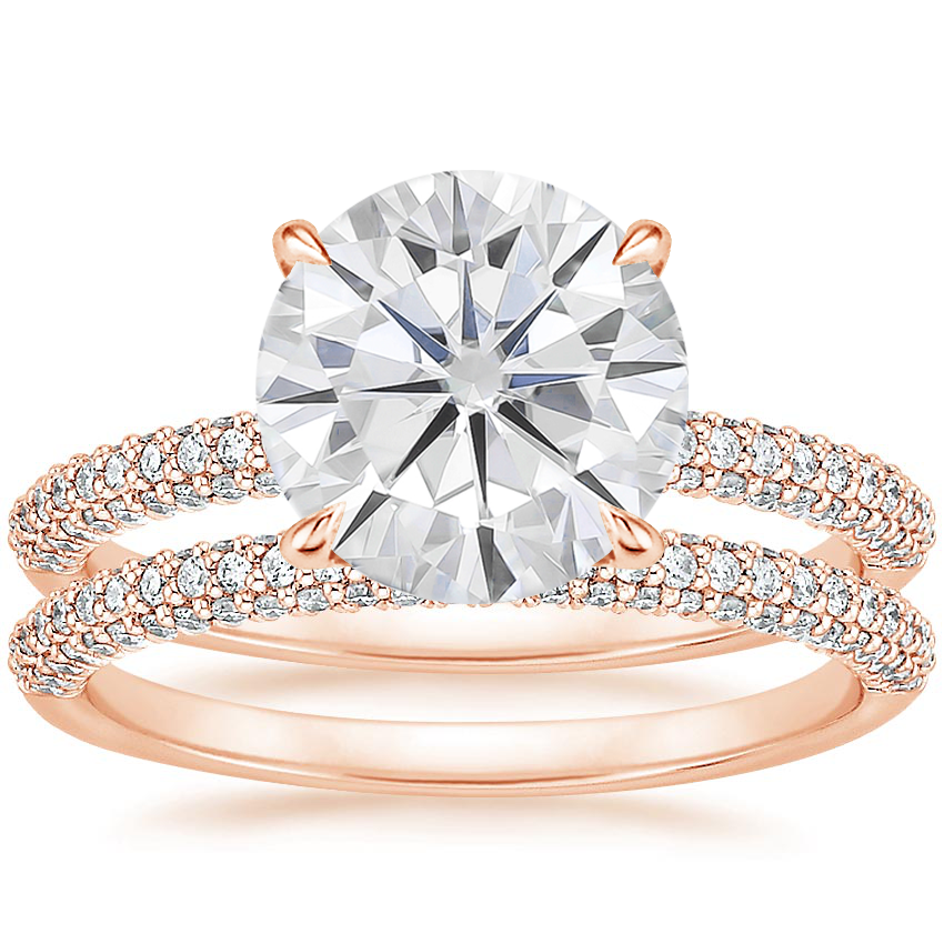 14KR Moissanite Valencia Diamond Bridal Set (5/8 ct. tw.), top view