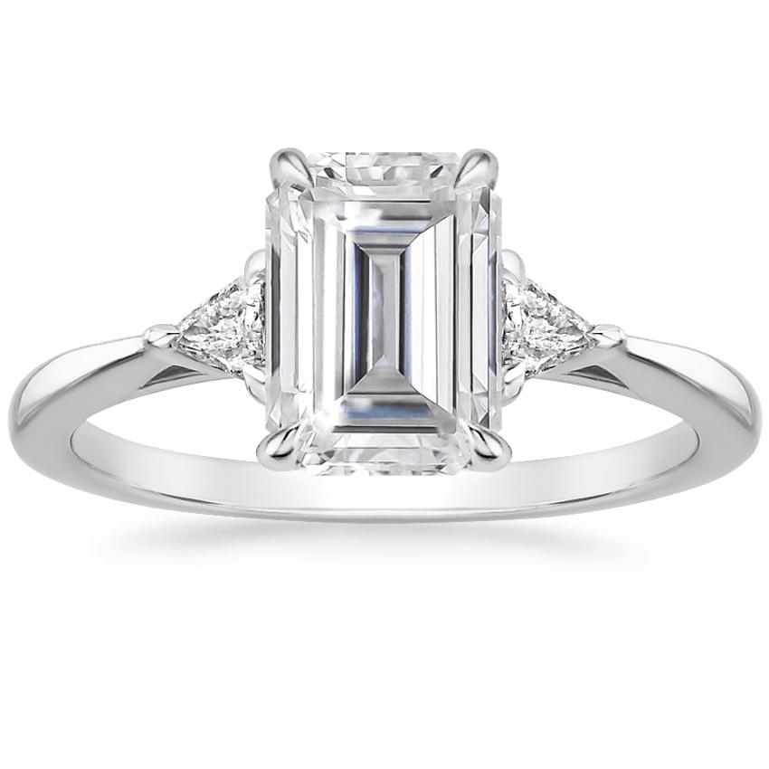 Moissanite Esprit Diamond Ring in 18K White Gold