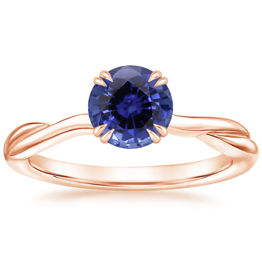 Rose Gold Sapphire Alouette Ring