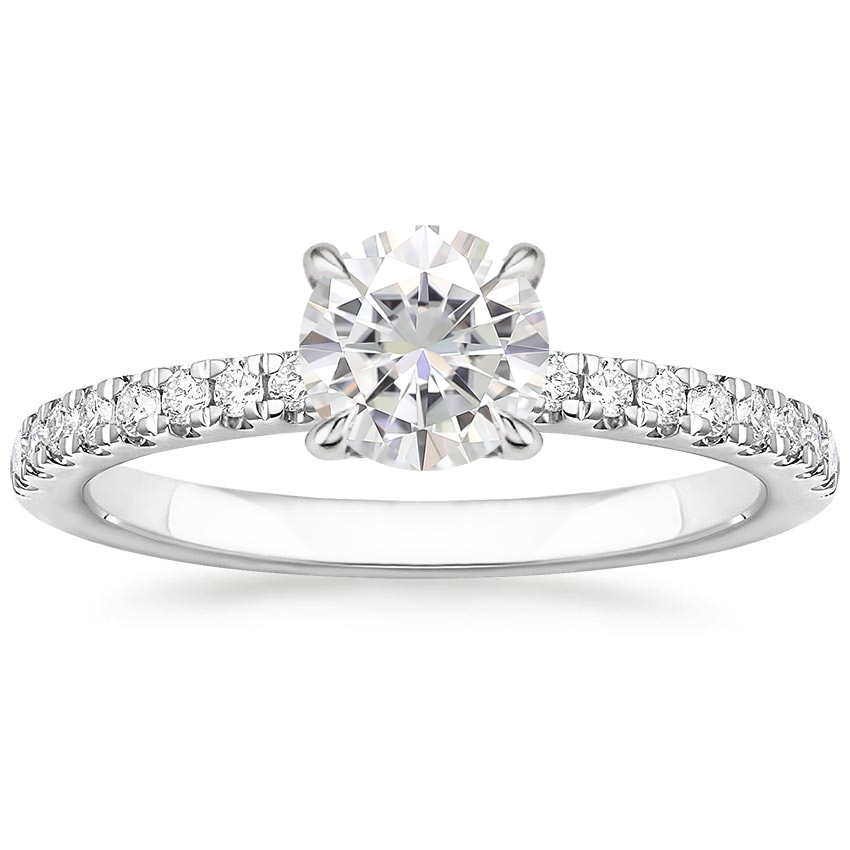 18K White Gold Bliss Diamond Ring, large top view