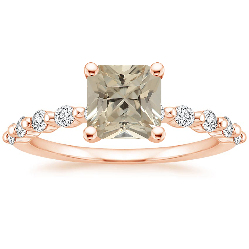 14K Rose Gold Marseille Half Coverage Diamond Ring (1/4 ct. tw.), large top view