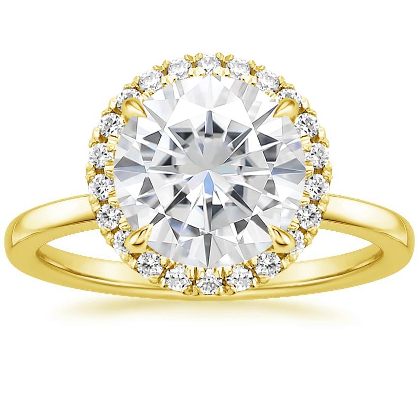Yellow Gold Moissanite Vienna Diamond Ring