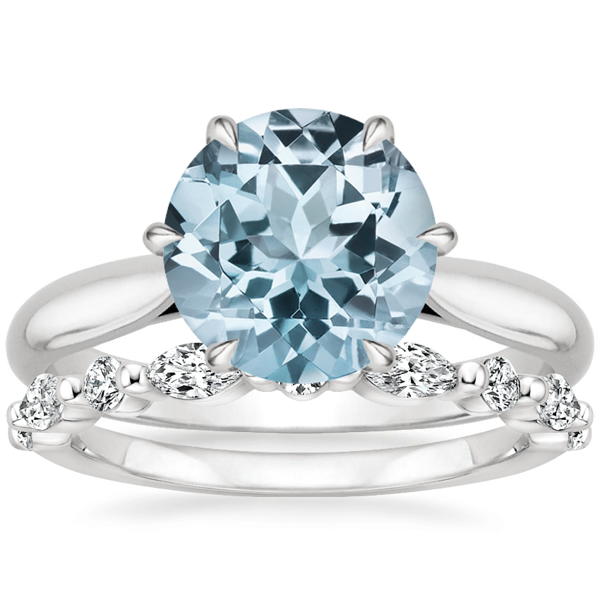 18K White Gold Catalina Ring with Versailles Diamond Ring 2 5 ct. tw
