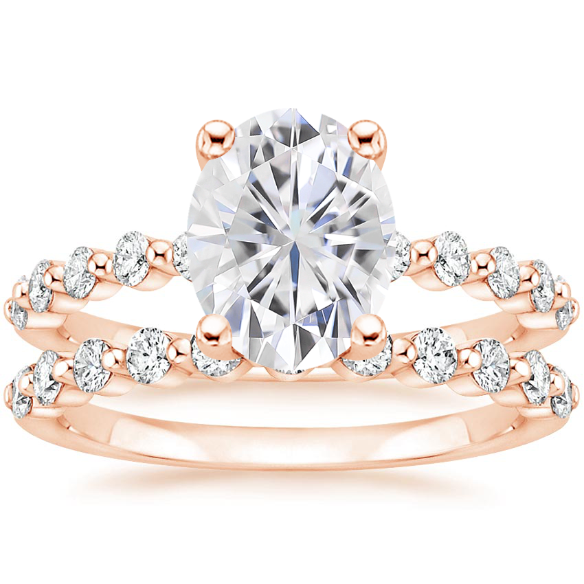 14KR Moissanite Marseille Diamond Bridal Set (1/2 ct. tw.), top view