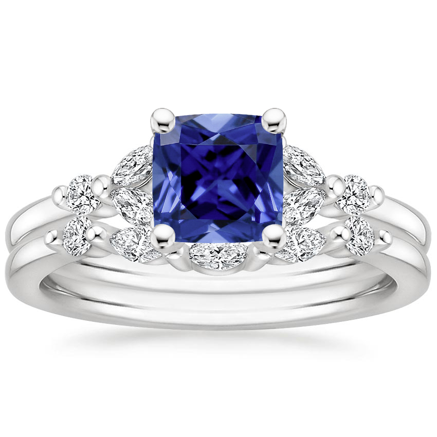 PT Sapphire Verbena Diamond Bridal Set (1/4 ct. tw.), top view