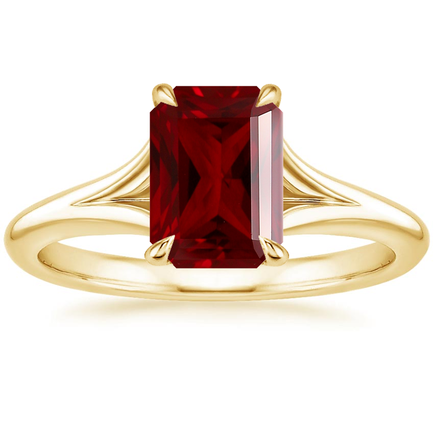 18K Yellow Gold Reverie Solitaire Ring, large top view