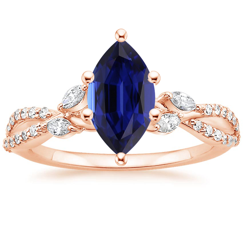 14K Rose Gold Luxe Willow Diamond Ring (1/4 ct. tw.), large top view