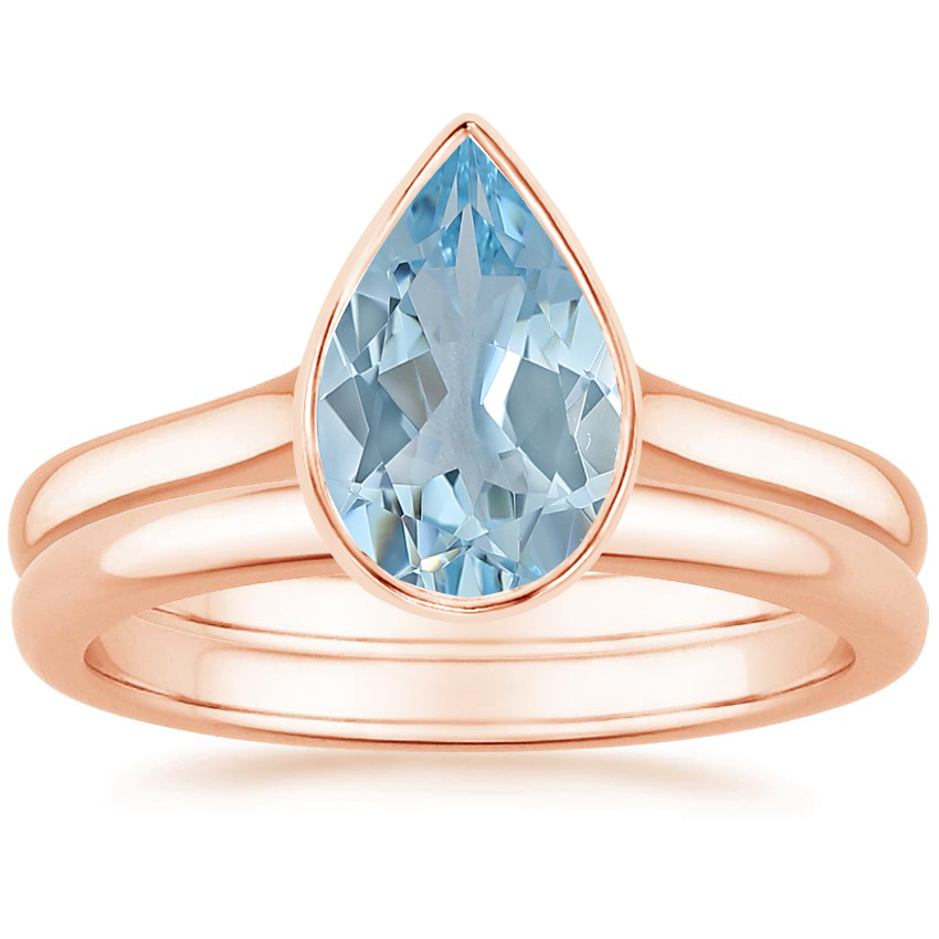 14K Rose Gold Luna Bridal Set