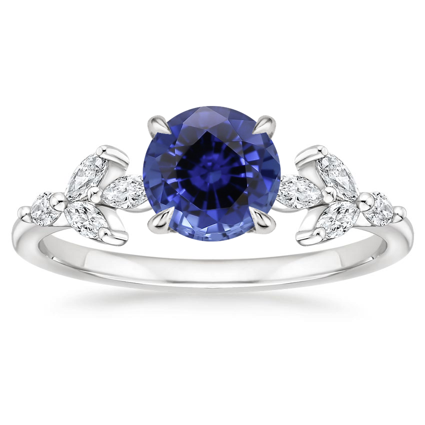 Sapphire Zelie Diamond Ring (1/4 ct. tw.) in 18K White Gold