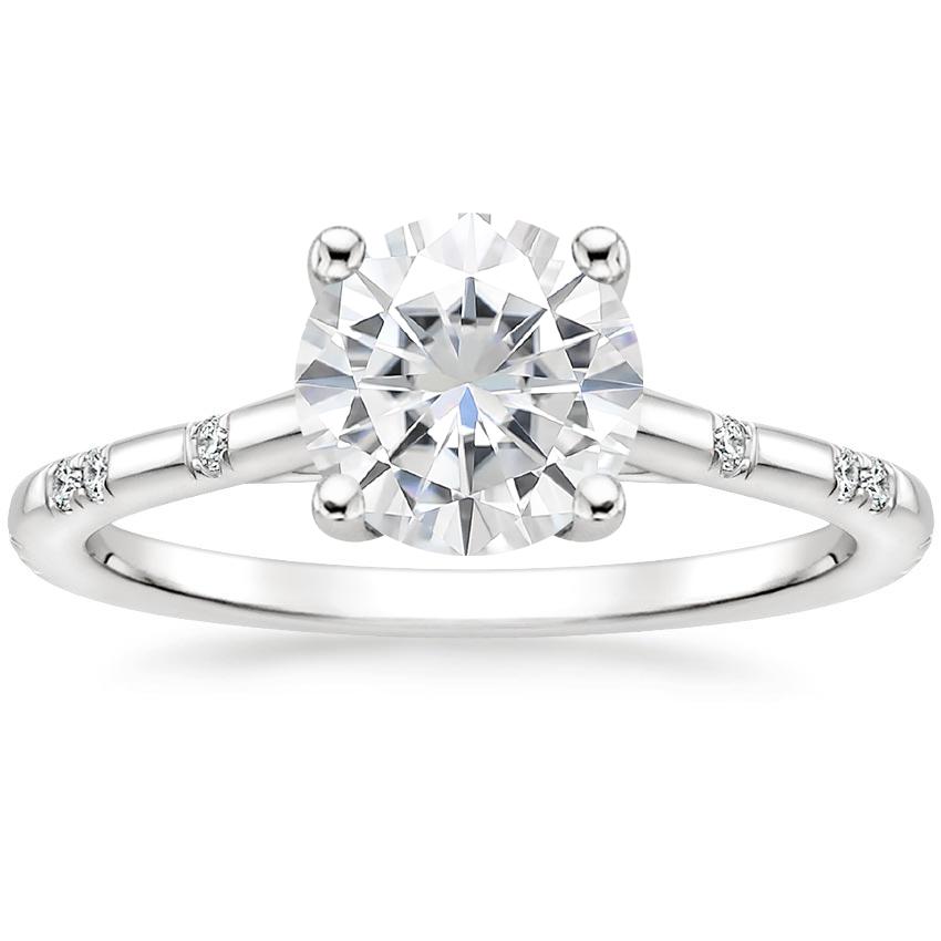 Moissanite Astra Diamond Ring In 18k White Gold