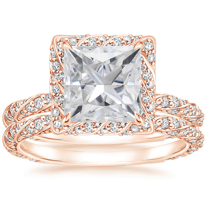 14KR Moissanite Nova Diamond Bridal Set (3/4 ct. tw.), top view