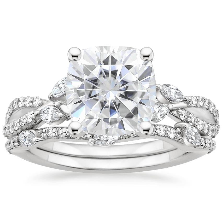 PT Moissanite Luxe Willow Bridal Set (1/2 ct. tw.), top view