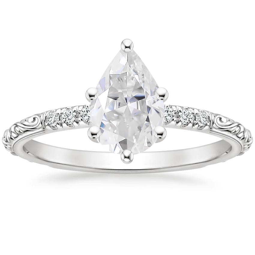 Moissanite Adeline Diamond Ring in Platinum
