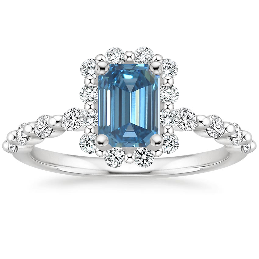 18K White Gold Marseille Halo Diamond Ring (1/2 ct. tw.), large top view