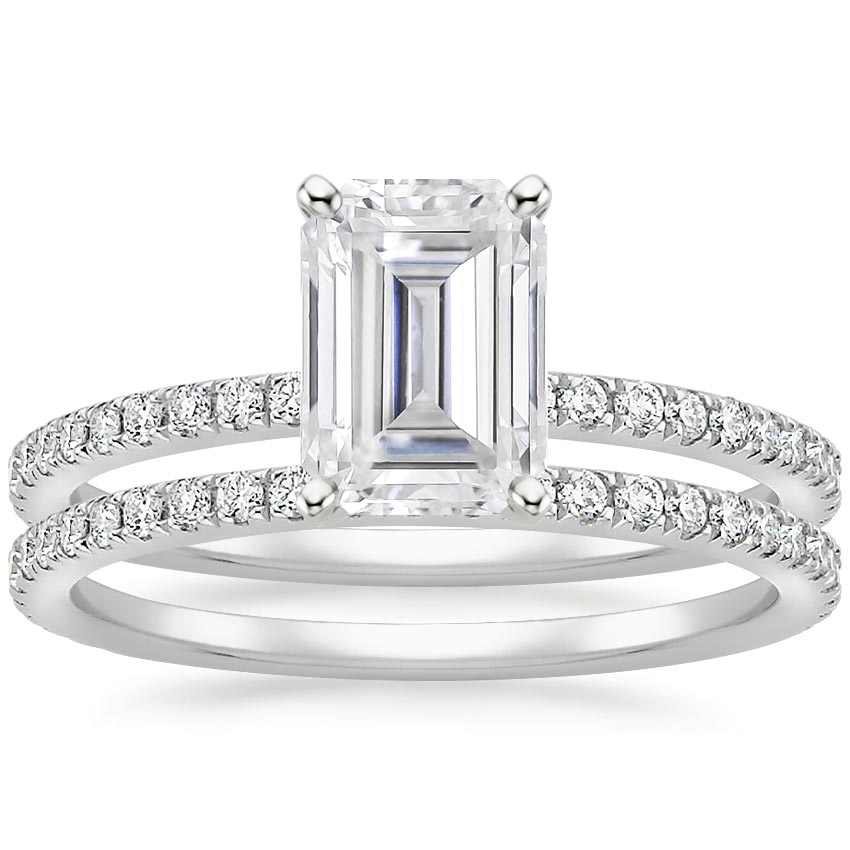 18KW Moissanite Luxe Ballad Bridal Set (1/2 ct. tw.), top view