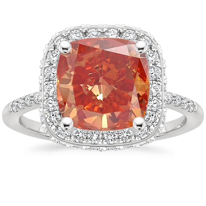 18K White Gold Audra Diamond Ring, large top view