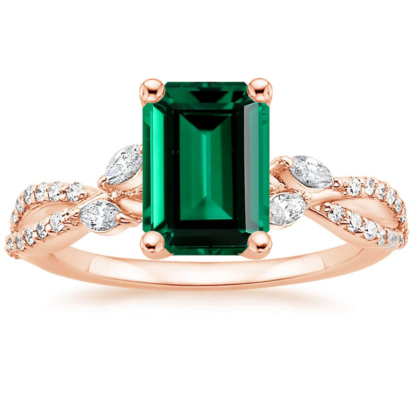 14K Rose Gold Luxe Willow Diamond Ring (1/4 ct. tw.), large top view