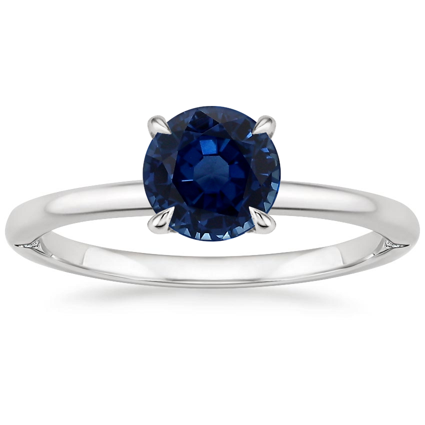 Platinum Petite Heritage Diamond Ring, large top view