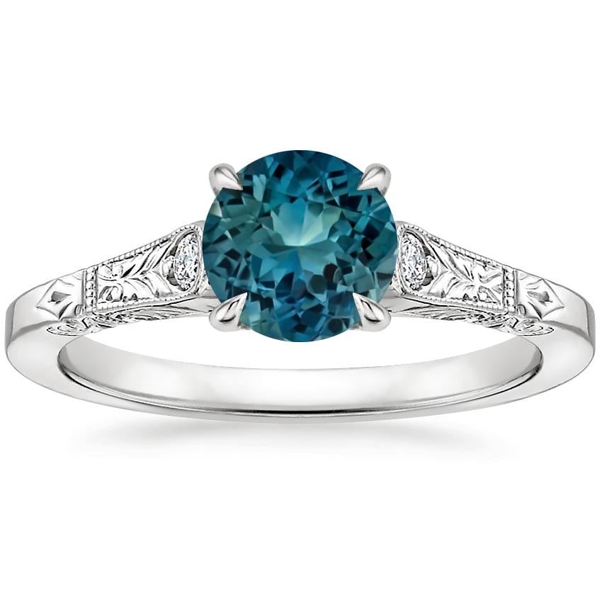Sapphire Valentina Diamond Ring in 14K White Gold