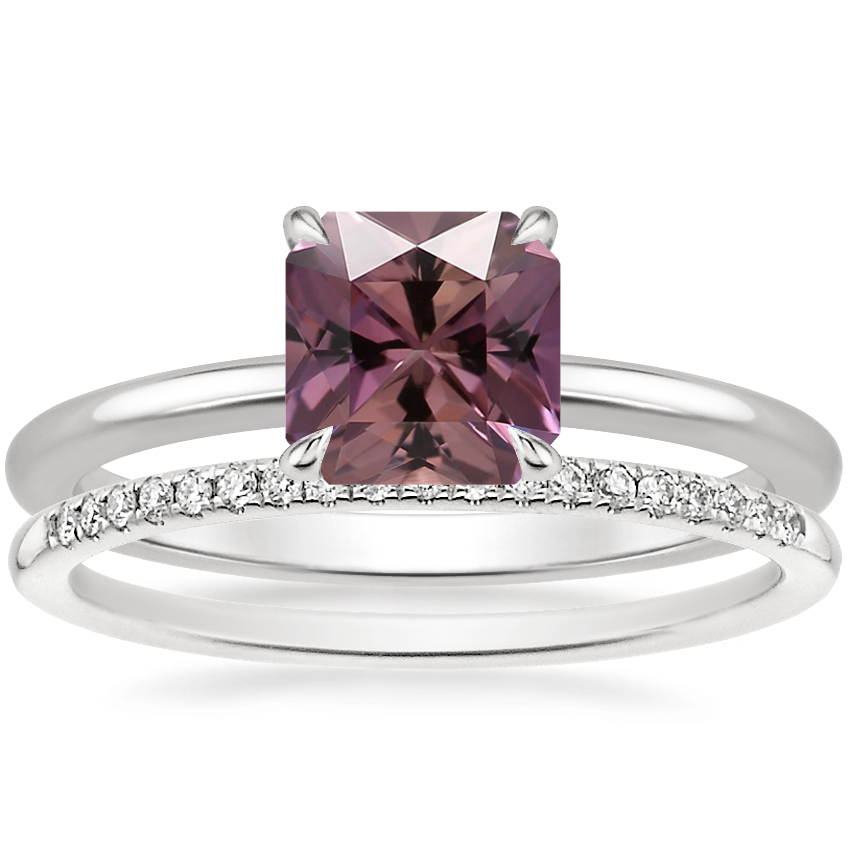 18K White Gold Petite Elodie Ring with Whisper Diamond Ring (1/10 ct. tw.)