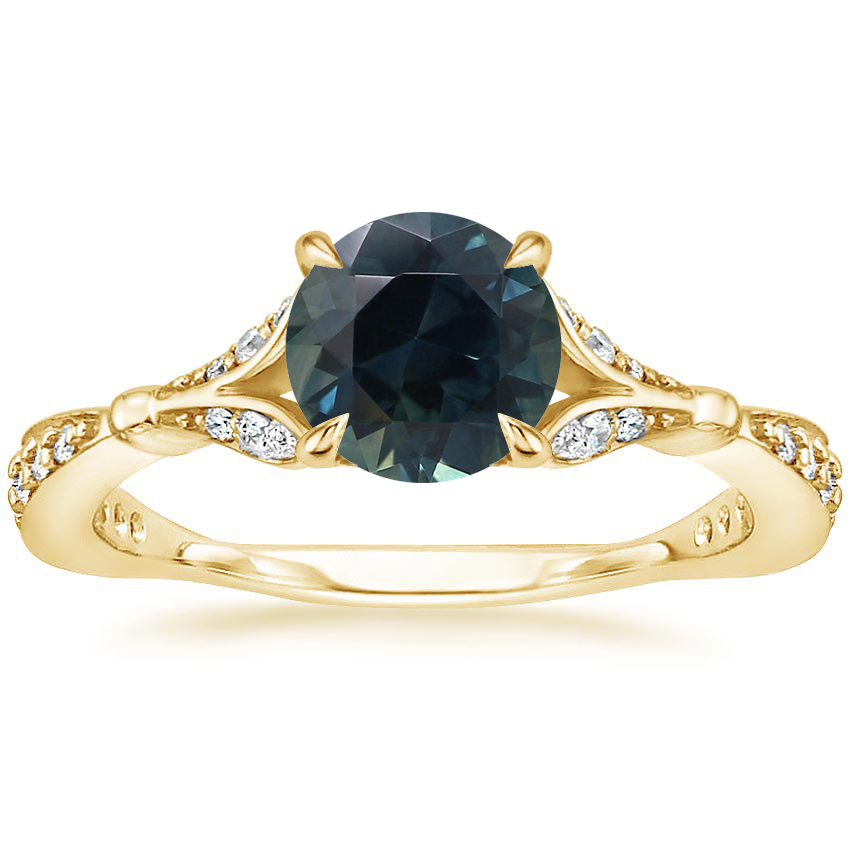 Sapphire Zinnia Diamond Ring (1/3 ct. tw.) in 14K Yellow Gold