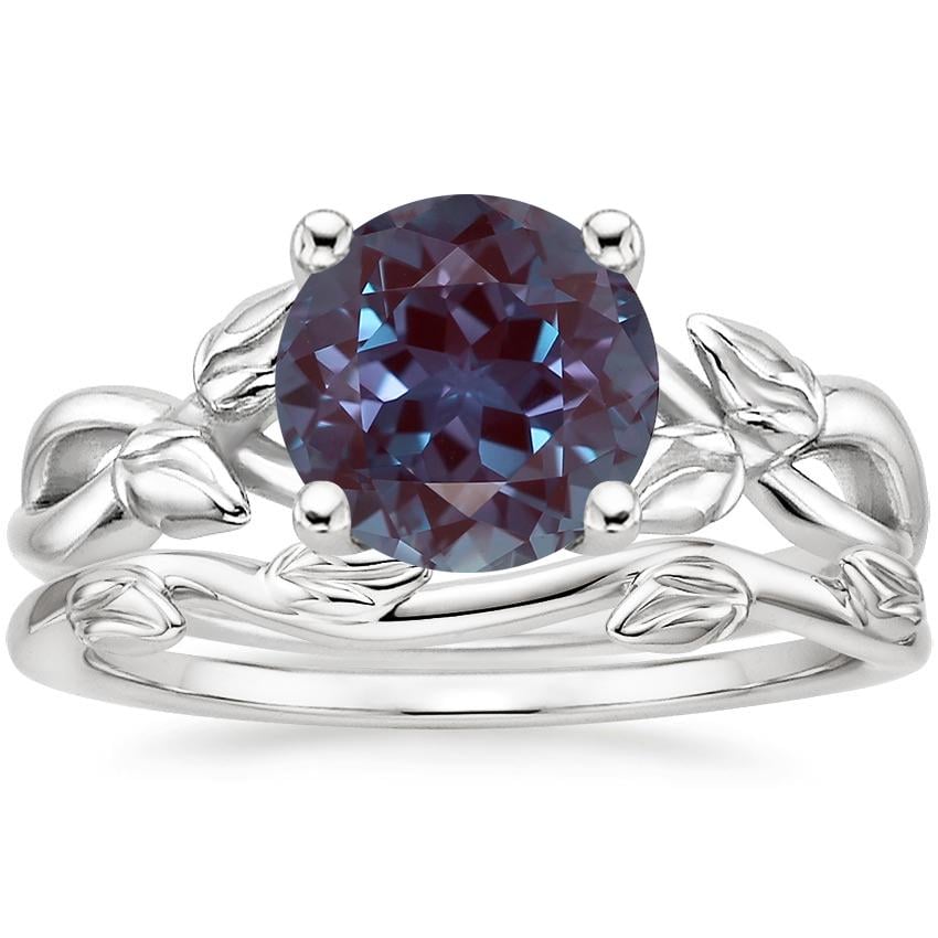 Platinum Budding Willow Ring with Winding Willow Ring