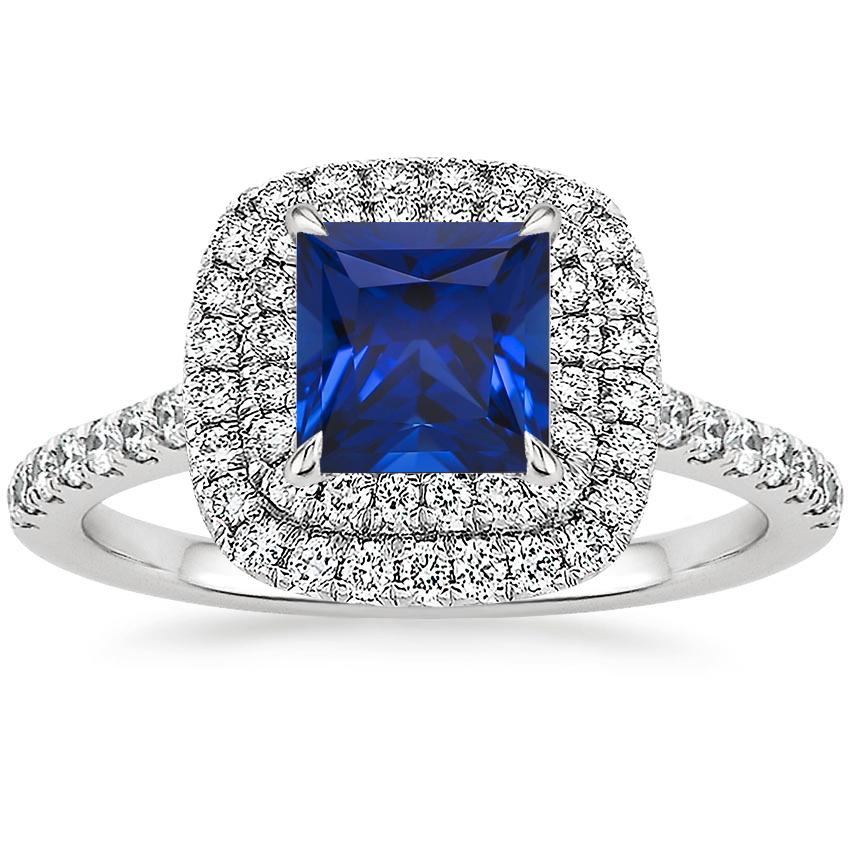18K White Gold Soleil Halo Diamond Ring (1/2 ct. tw.), large top view
