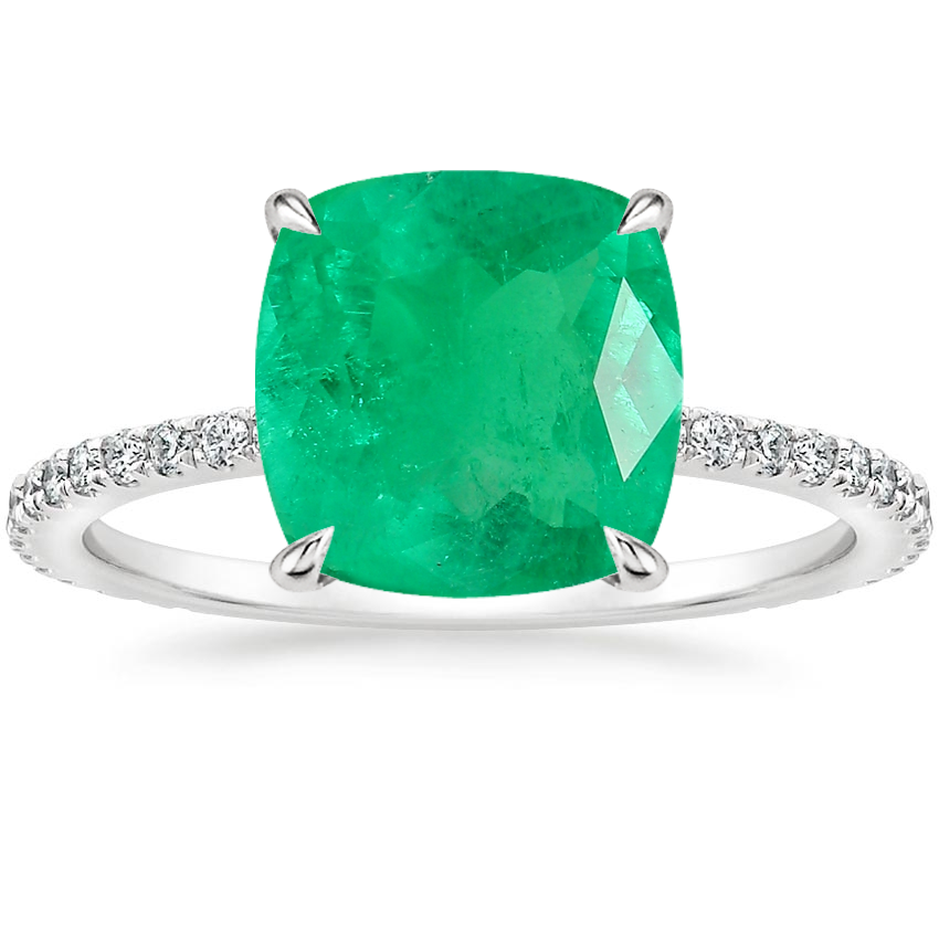 Platinum Demi Three-Quarter Coverage Diamond Ring (1/3 ct. tw.), large top view