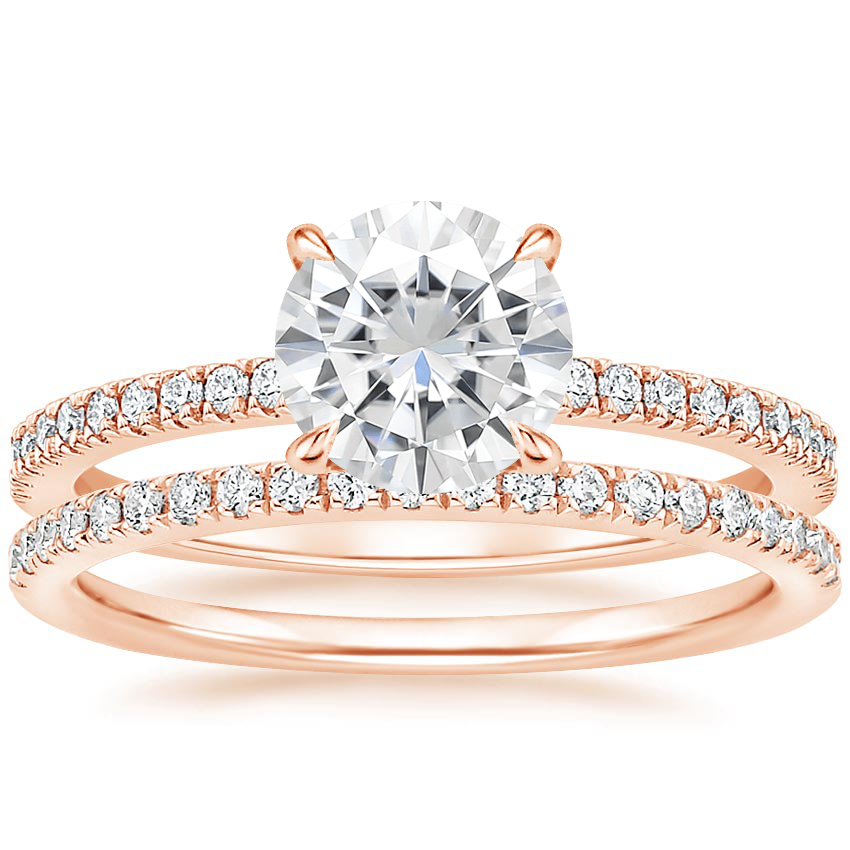 14KR Moissanite Viviana Diamond Bridal Set (2/5 ct. tw.), top view