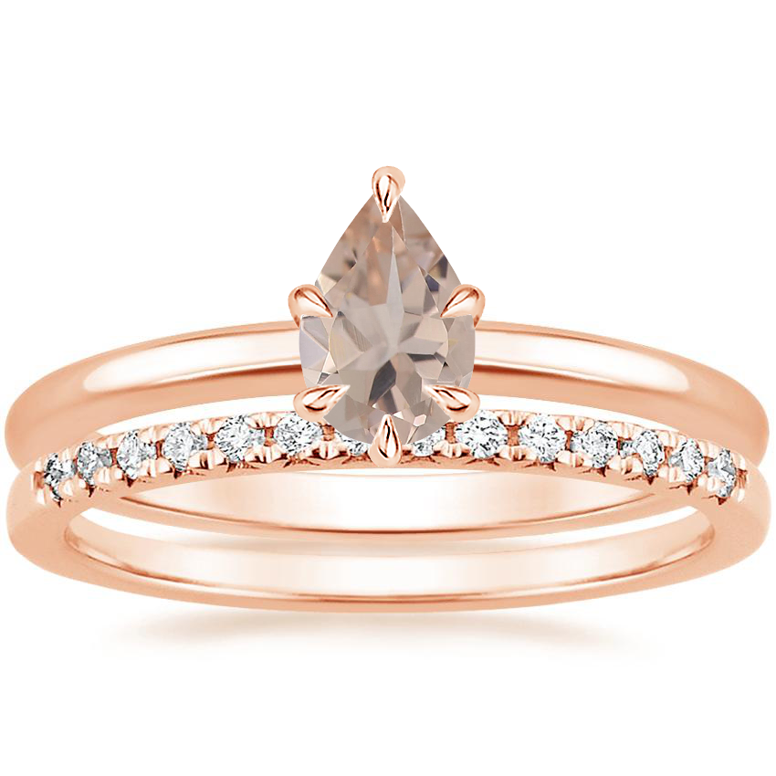 14K Rose Gold Esme Ring with Sonora Diamond Ring (1/8 ct. tw.)
