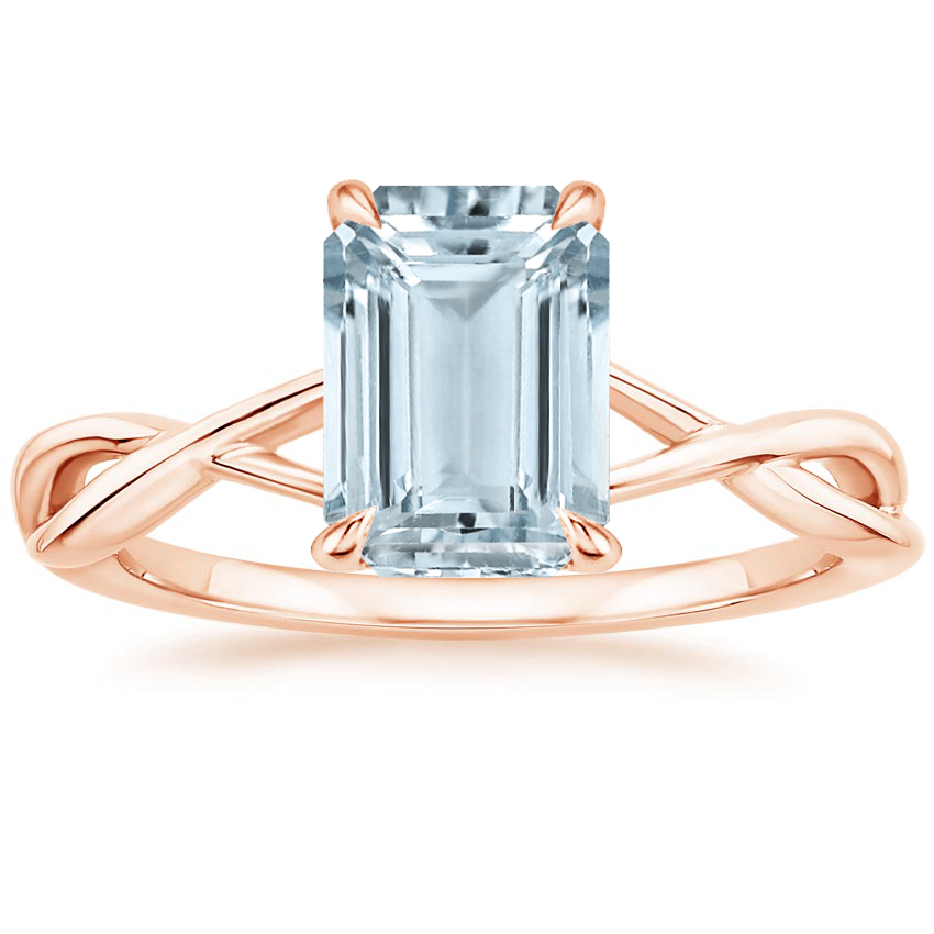 Rose Gold Aquamarine Alya Ring