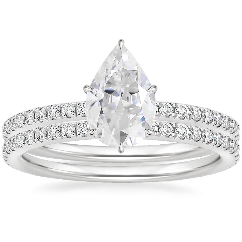PT Moissanite Luxe Ballad Perfect Fit Diamond Bridal Set, top view