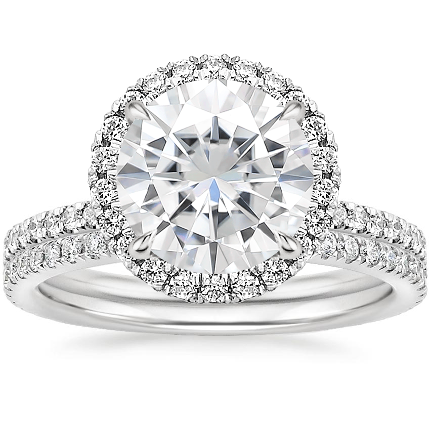 18KW Moissanite Waverly Diamond Bridal Set (2/3 ct. tw.), top view
