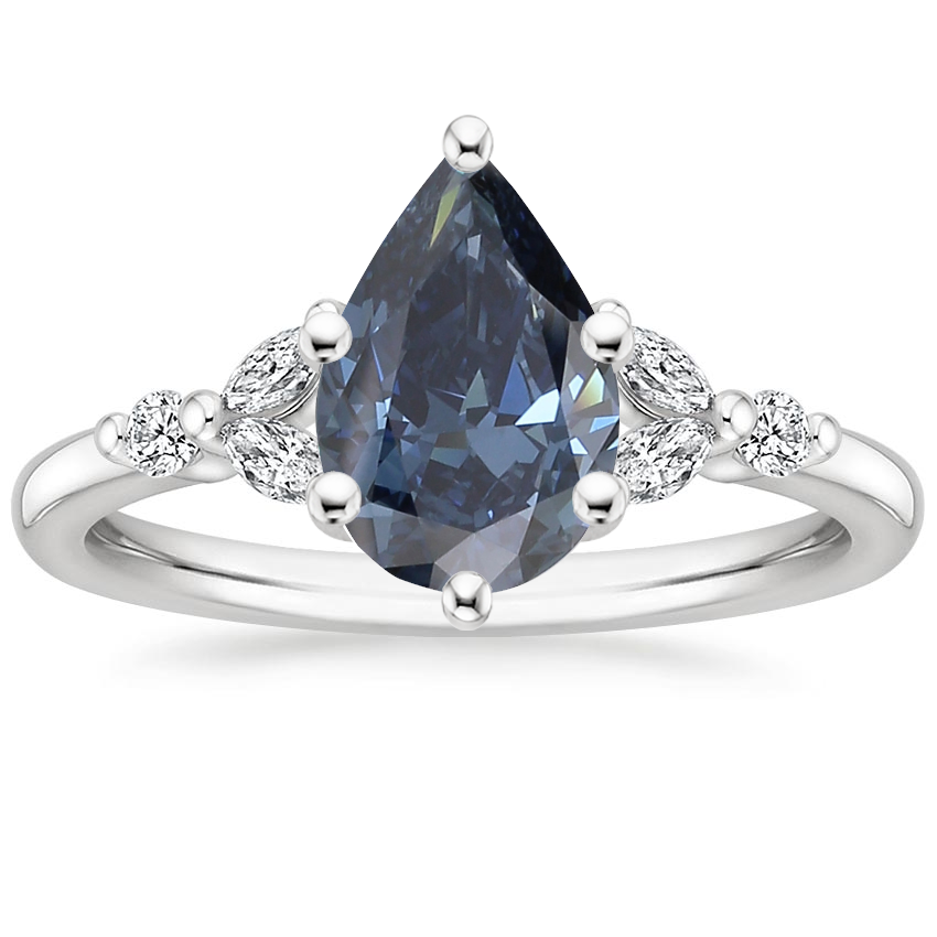 18K White Gold Verbena Diamond Ring, large top view