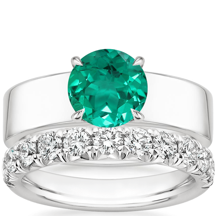 18K White Gold Alden Diamond Ring with Ellora Diamond Ring (7/8 ct. tw.)