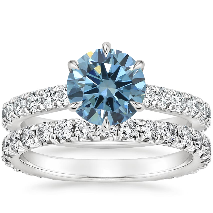 18K White Gold Luxe Sienna Diamond Bridal Set 1 1 8 ct. tw