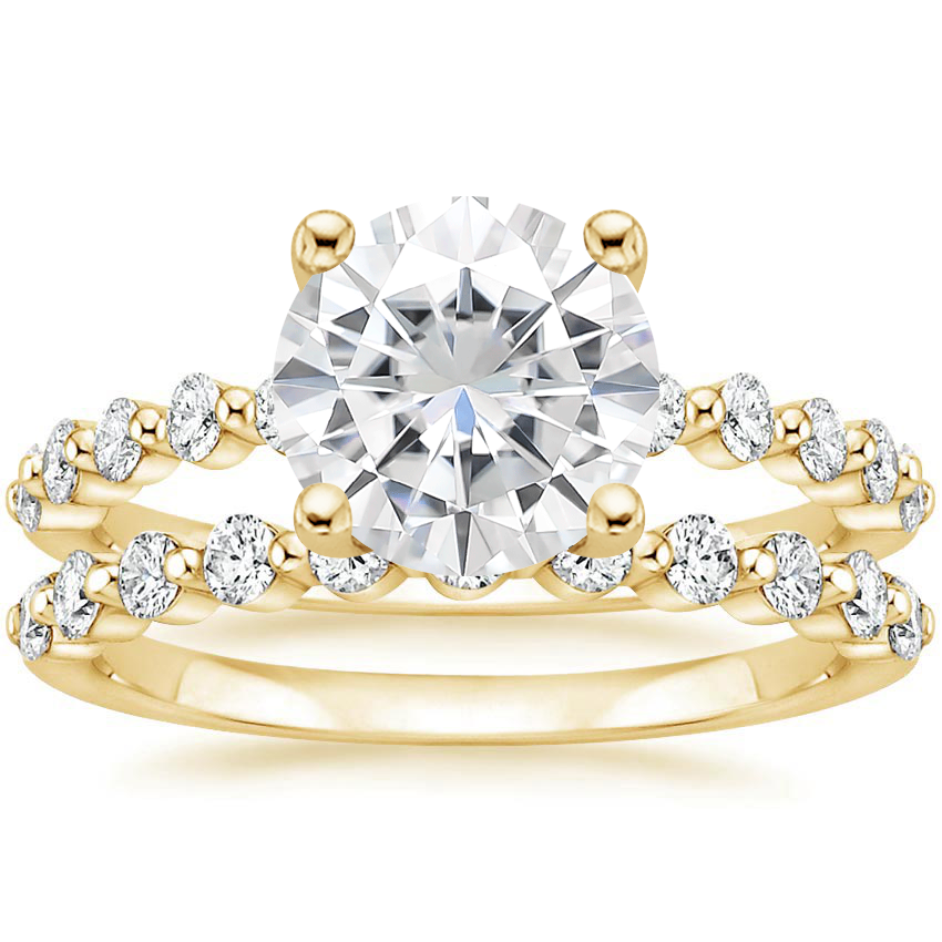 18KY Moissanite Marseille Diamond Bridal Set (1/2 ct. tw.), top view
