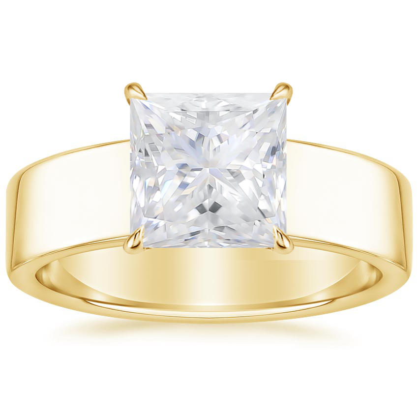 Yellow Gold Moissanite Alden Diamond Ring