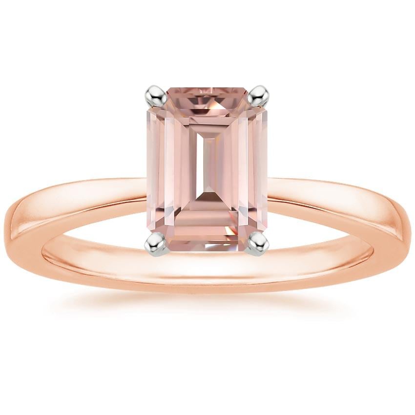 Rose Gold Lab Created Sapphire Petite Taper Ring