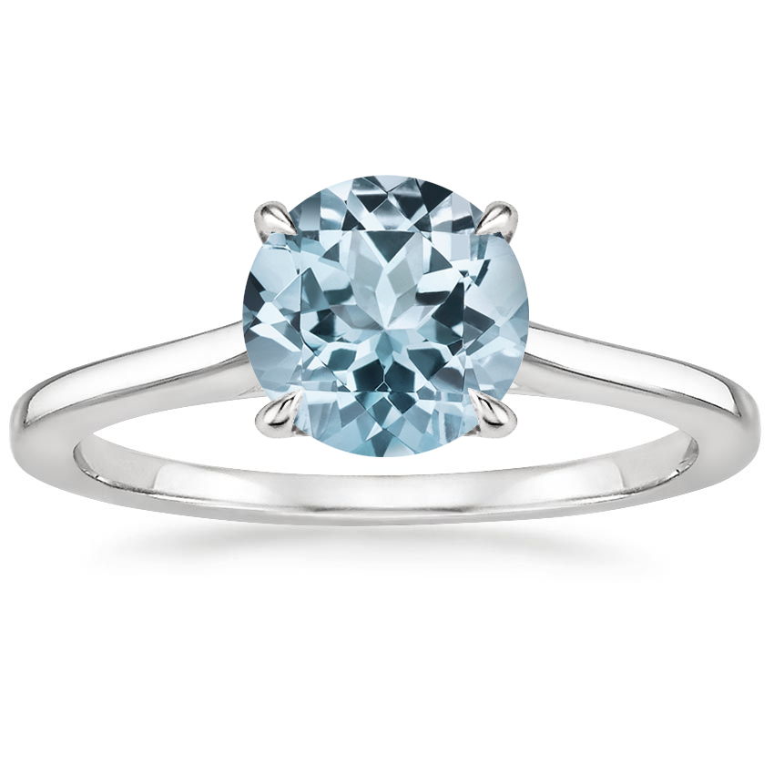 Aquamarine Provence Ring in Platinum