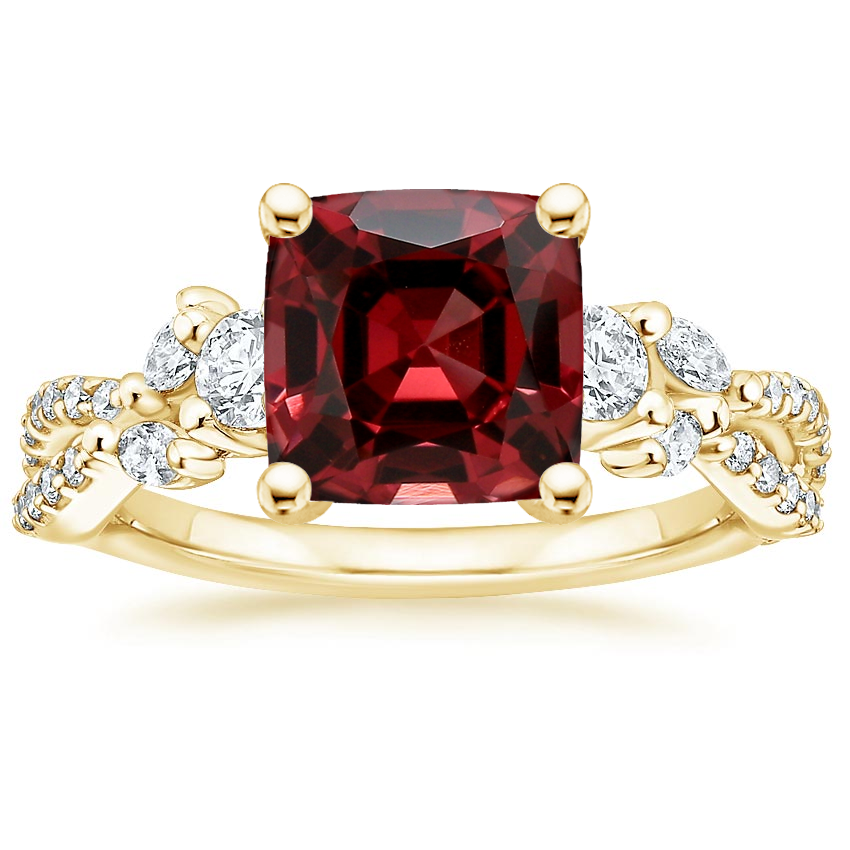 18K Yellow Gold Luxe Willow Three Stone Diamond Ring (1/2 ct. tw.), large top view