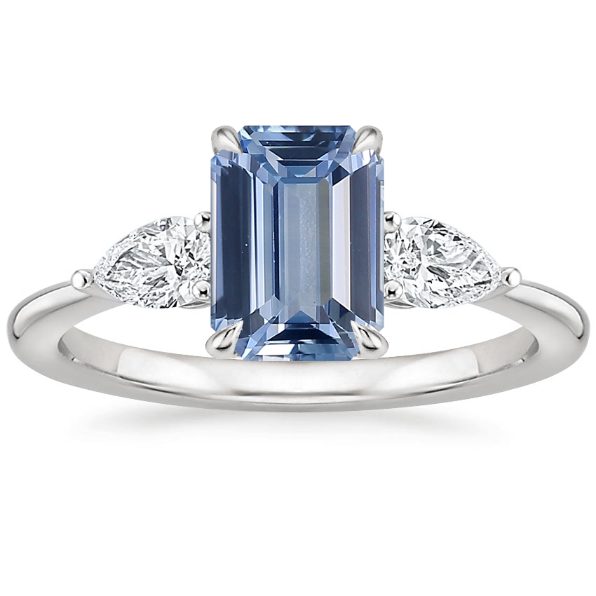 Platinum Adorned Opera Three Stone Diamond Ring (1/2 ct. tw.), large top view