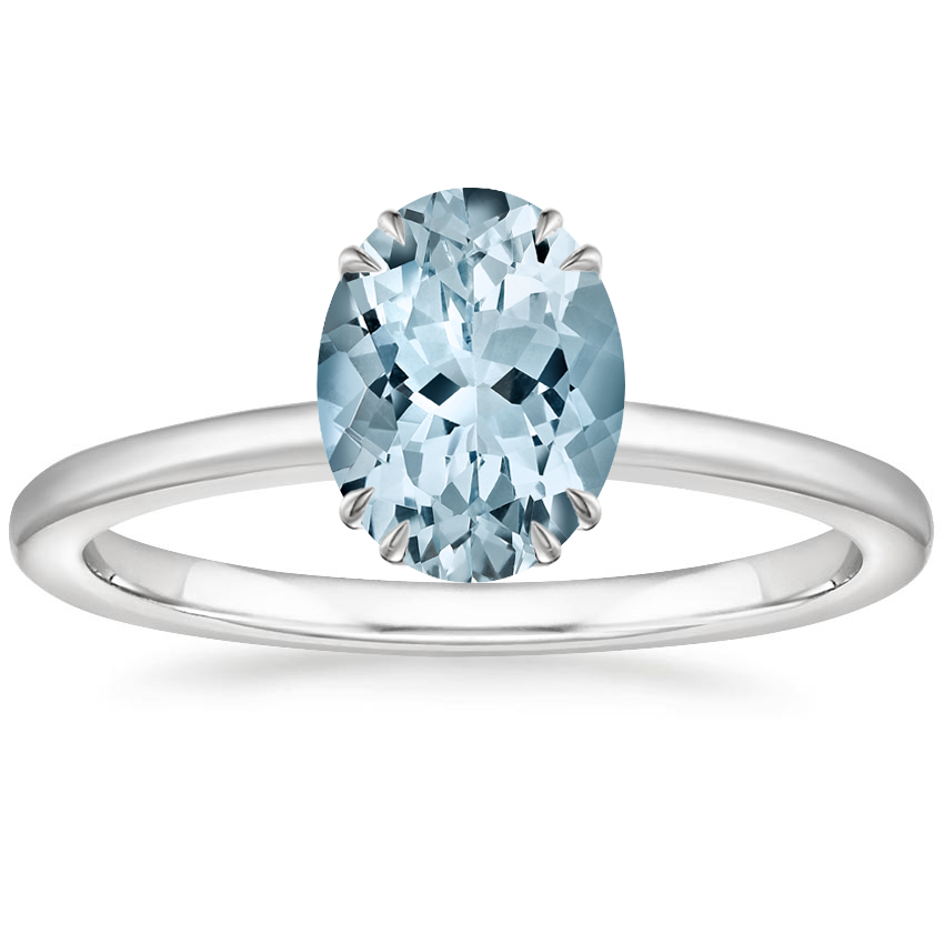 Aquamarine Sora Diamond Ring in Platinum