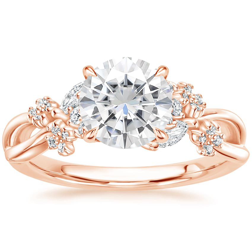 Rose Gold Moissanite Summer Blossom Diamond Ring (1/4 ct. tw.)