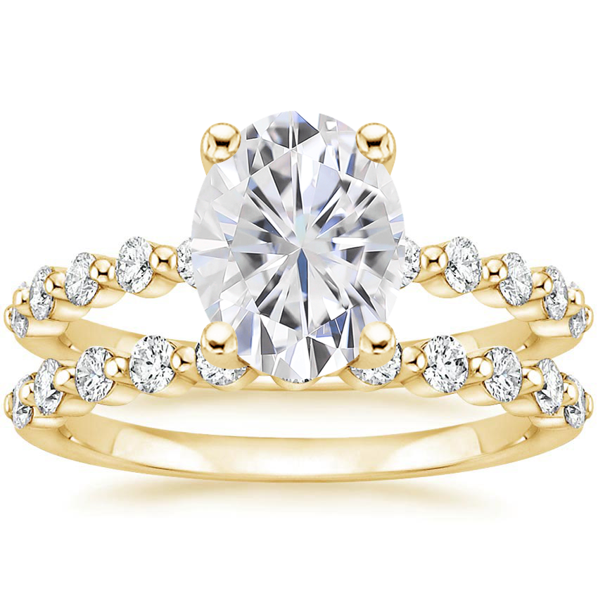 18KY Moissanite Marseille Diamond Bridal Set (1/2 ct. tw.), top view