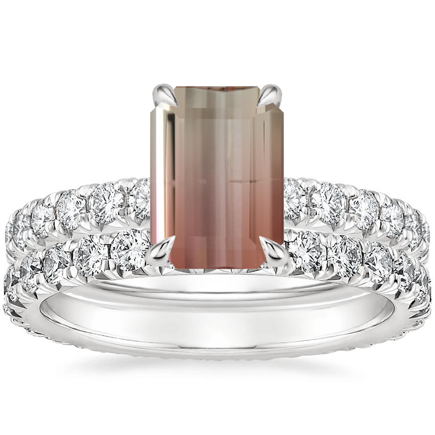 Platinum Olympia Diamond Ring with Sienna Eternity Diamond Ring (7/8 ct. tw.)