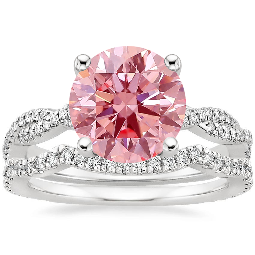 18K White Gold Petite Luxe Twisted Vine Diamond Ring 1 4 ct. tw