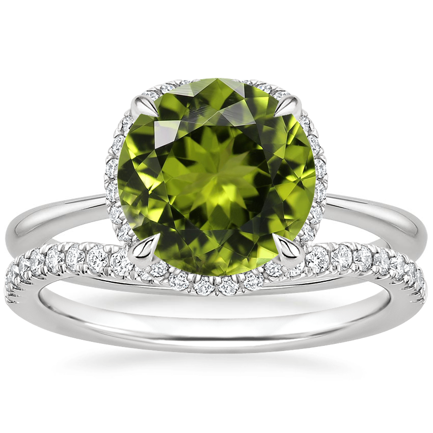 Platinum Regalia Diamond Ring with Curved Ballad Diamond Ring (1/6 ct. tw.)