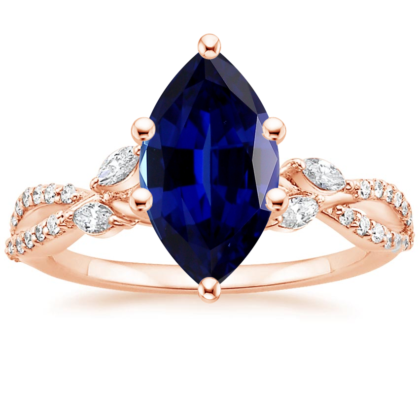 14K Rose Gold Luxe Willow Diamond Ring (1/4 ct. tw.), large top view